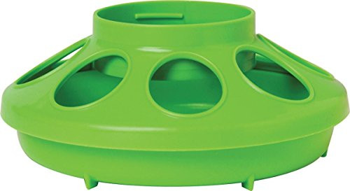 Little Giant Plastic Poultry Feeder Base, 1-Quart, Apple Green