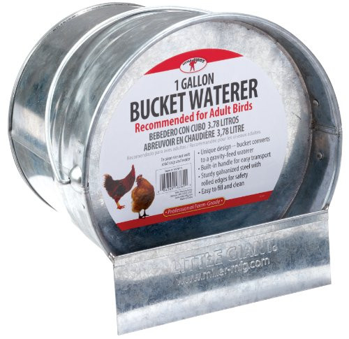 LITTLE GIANT 167611 Bucket Waterer, Galvanized