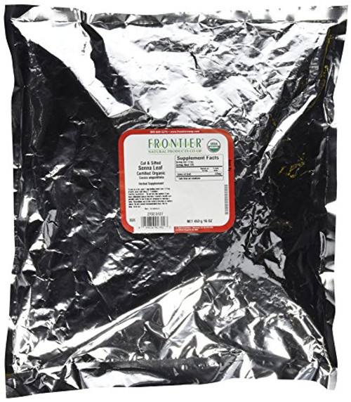 FRONTIER ORGANIC CUT & SIFTED SENNA LEAF 1 LB FRONTIER ORGANIC CUT & SIFTED SENNA LEAF 1 LB