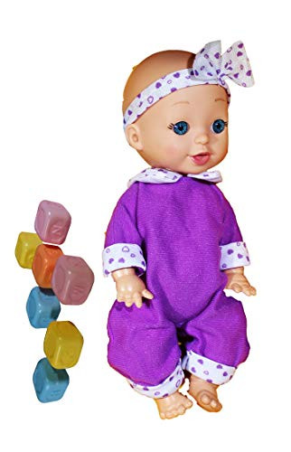 little Darling 10 Inch So Cute Baby Doll with Letter Cubes