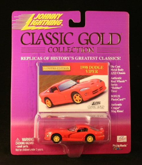 1998 DODGE VIPER * RED * Johnny Lightning 2000 CLASSIC GOLD COLLECTION 1:64 Scale Die-Cast Vehicle