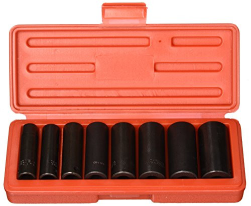 Cal Hawk Tools AISDCV093S 3/8" Drive Deep Impact SAE Socket Set (9 Piece)