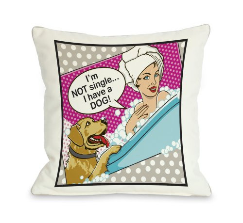 One Bella Casa Not Single Throw Pillow, 16 by 16-Inch