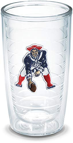 Tervis NFL New England Patriots Legacy Emblem Individual Tumbler, 16 oz, Clear
