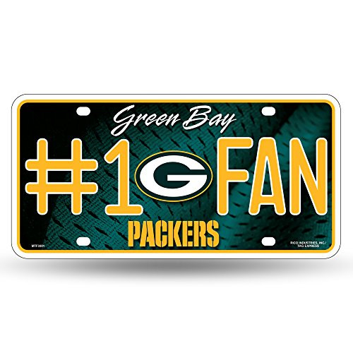 NFL Green Bay Packers #1 Fan Metal License Plate Tag