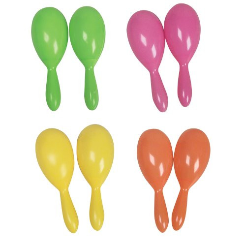 Rhode Island Novelty Neon Maracas 1 Dozen