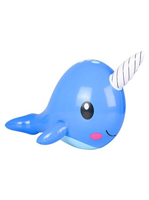 Rhode Island Novelty Blue Narwhal Ocean Animal Inflatable 24" Rhode Island Novelty Blue Narwhal Ocean Animal Inflatable 24"