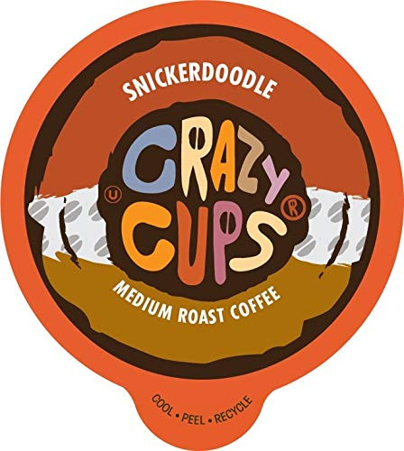 Crazy Cups Flavored Hot or Iced Coffee, for the Keurig K Cups 2.0 Brewer, Snickerdoodle, 22 Count