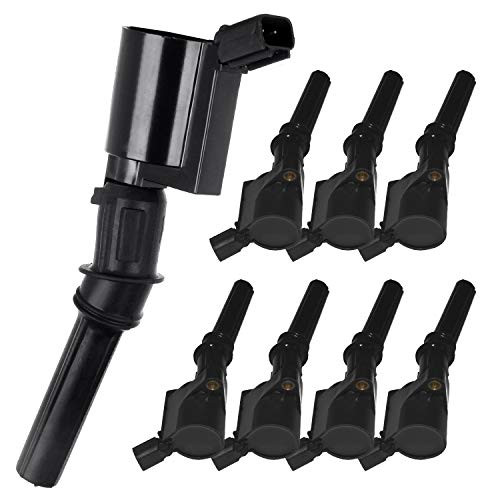 Ignition Coils Pack DG508 Curved Boot for Ford Crown Victoria F-150 Lincoln Mercury 4.6L 5.4L V8 Compatible Part C1454 FD503 DG457 DG472 DG491(Black, Set of 8) Ignition Coils Pack DG508 Curved Boot for Ford Crown Victoria F-150 Lincoln Mercury 4.6L 5.4L V8 Compatible Part C1454 FD503 DG457 DG472 DG491(Black, Set of 8)