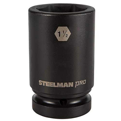 STEELMAN PRO 79335 1-Inch Drive x 1-1/2-Inch 6-Point Deep Impact Socket