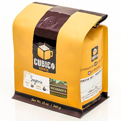 Nicaragua Coffee - Whole Bean Coffee - Freshly Roasted Coffee - Cubico Coffee - 12 Ounce (Single Origen Organic Segovia Nicaraguan Coffee)