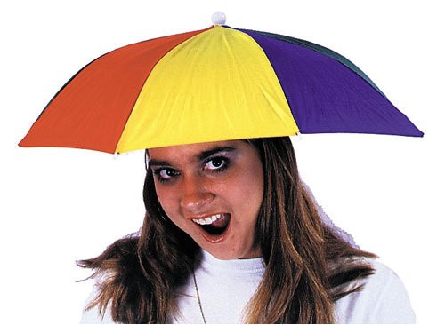 Loftus International Star Power Stay Dry Rainbow Classic Umbrella Party Hat One Size Novelty Item