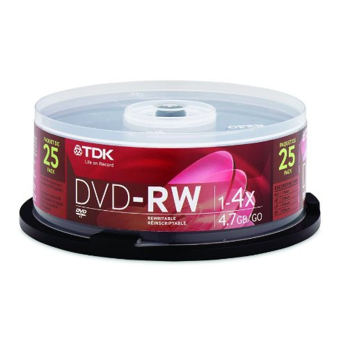 TDK DVD-RW 4X 4.7GB (25-Pack Spindle)