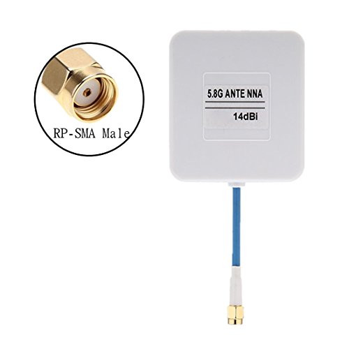 Crazepony FPV Panel Antenna 5.8G 14dBi High Gain RX RP-SMA Male for Multicopter DJI Phantom etc