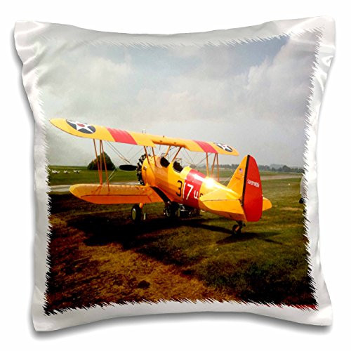 3dRose pc_62316_1 The Stearman A Pre WWII Trainer Aircraft-Pillow Case, 16 by 16"