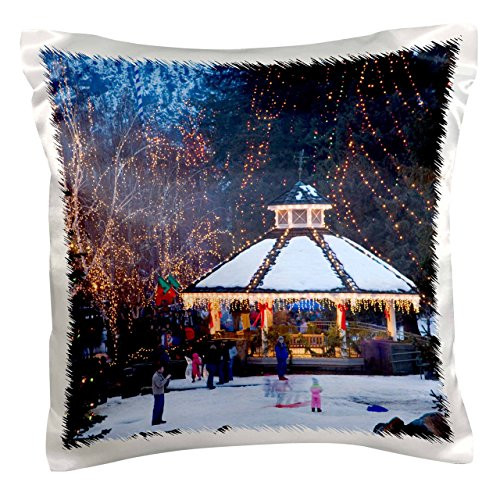 3dRose pc_95935_1 WA, Leavenworth, Winter, Ice Festival-US48 JWI1209-Jamie and Judy Wild-Pillow Case, 16 by 16"
