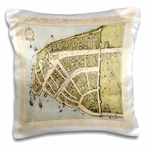 3dRose pc_98430_1 1660 Map When New York was New Amsterdam-Pillow Case, 16 by 16" 3dRose pc_98430_1 1660 Map When New York was New Amsterdam-Pillow Case, 16 by 16"
