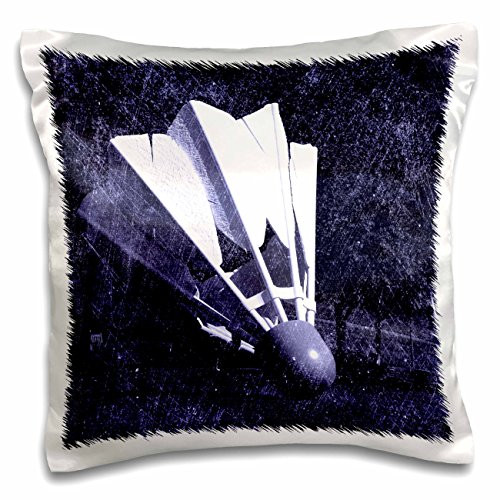 3dRose pc_130415_1 Shuttlecock Blues x Angelandspot Pillow Case, 16" x 16"