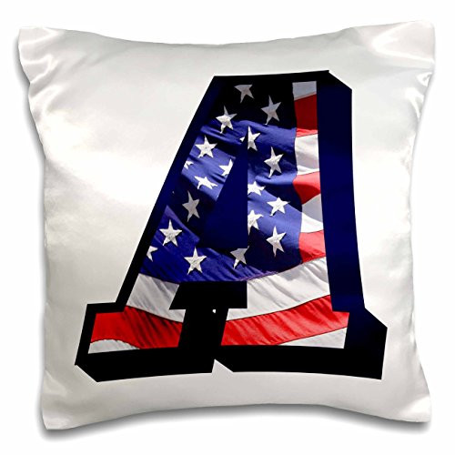 3dRose pc_172682_1 American Flag A Pillow Case, 16" x 16"