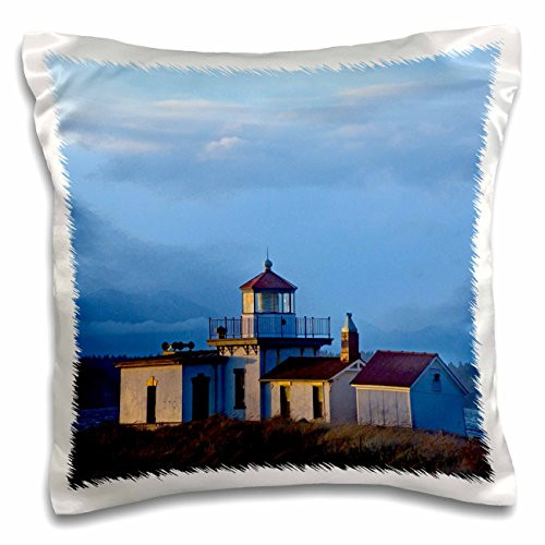 3dRose pc_191994_1 Use, Washington, Seattle, Puget Sound Historic Lighthouse Pillow Case, 16 x 16