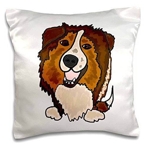 3dRose Funny Possum Hanging from Tree Cartoon - Pillow Case, 16 by 16-inch (pc_196269_1)