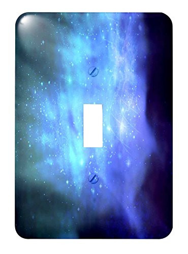 3dRose lsp_151332_1 Blue Space with Stars - Outer Space Texture - Magical Galaxies Nebulas - Science Fiction Sci-Fi - Single Toggle Switch