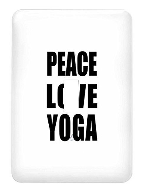 3dRose lsp_184920_1" Peace Love Things That Make Me Happy Yoga Enthusiast Gift" Single Toggle Switch