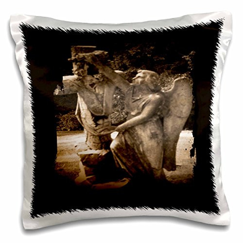 3dRose Angel 015 Angel Kneeling-Pillow Case, 16 by 16" (pc_31038_1)