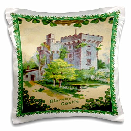 3dRose Blarney Castle (Vintage) - Pillow Case, 16 by 16-inch (pc_42892_1)