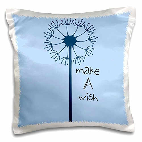 3dRose Make A Wish Dandelion Flower-Floral Art-Pillow Case, 16 by 16" (pc_50609_1) 3dRose Make A Wish Dandelion Flower-Floral Art-Pillow Case, 16 by 16" (pc_50609_1)