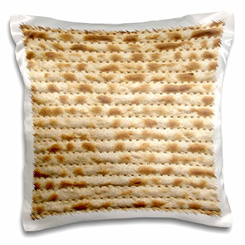 3dRose Matzah Bread Texture Photo-for Passover Pesach-Funny Jewish Humor-Humorous Matzo Judaism Food-Pillow Case, 16 by 16" (pc_112943_1)