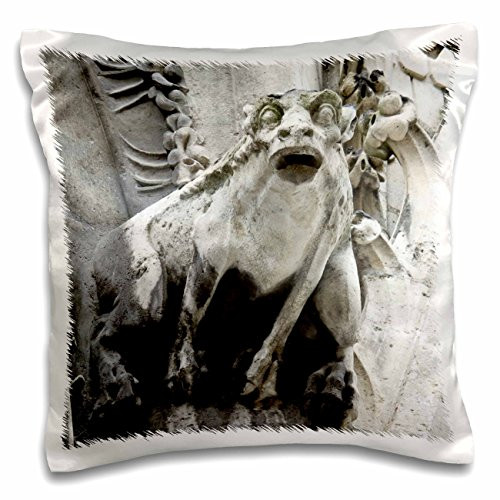 3dRose Gargoyle on Notre Dame Cathedral, Paris, France-Eu09 Wsu0028-William Sutton-Pillow Case, 16 by 16" (pc_137009_1)