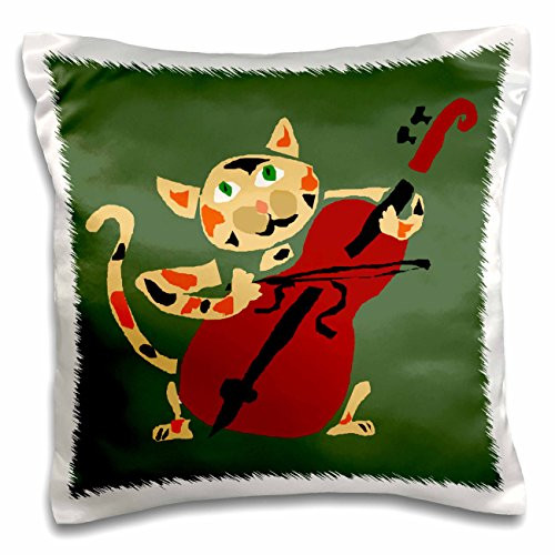 3dRose Little Cute Ballerina in Pink with Text Background-Pillow Case, 16 by 16" (pc_200545_1)