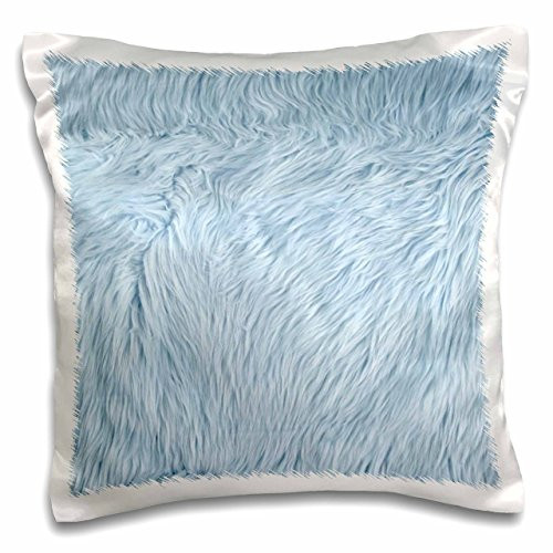 3dRose Image of Baby Blue Fur-Pillow Case, 16 by 16" (pc_223035_1)