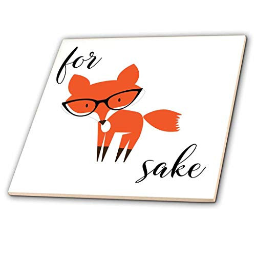 3D Rose for Fox Sake Ceramic Tile Multicolor