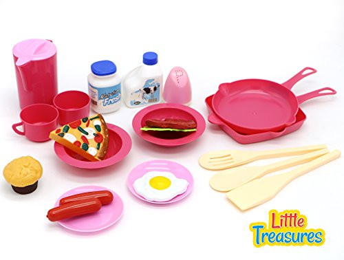 Little Treasures Pretend & Play Rise and Shine Family Breakfast Playset for Kids
