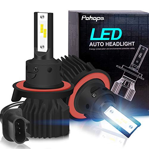 LED Headlight Bulbs - Sampino H13/9008 Headlights All-in-One Conversion Kit 2Packs (DOT Approved) with 50W 8000LM Light Bulbs CSP LED Chips - Cool White 5500K -12 MONTHS WARRANTY