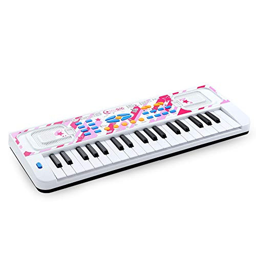 Love&Mini Kids Piano  Portable Electronic Musical Instrument Piano Toy for Toddler Early Learning Educational Keyboard with Microphone