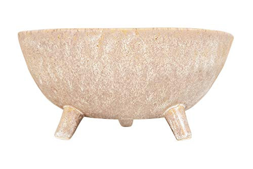 Creative Co-op Brown Ceramic Footed (one Will Vary) Pots and Planters,