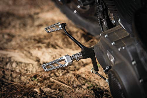 Kuryakyn 3590 Motorcycle Foot Control: Riot Shift Peg with Serrated Toothed Non-Slip Traction, Universal Fit for Shift Levers on Harley-Davidson Motorcycles, Silver, Pack of 1