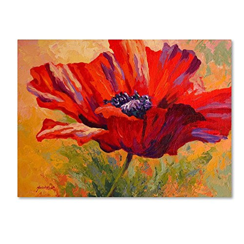 Red Poppy II by Marion Rose, 18x24-Inch Canvas Wall Art