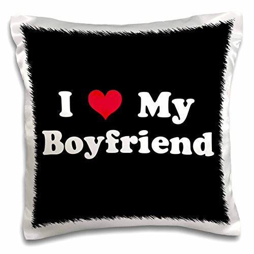 3D Rose pc_16575_1" I I Love My Boyfriend Pillow Case, 16" x 16"