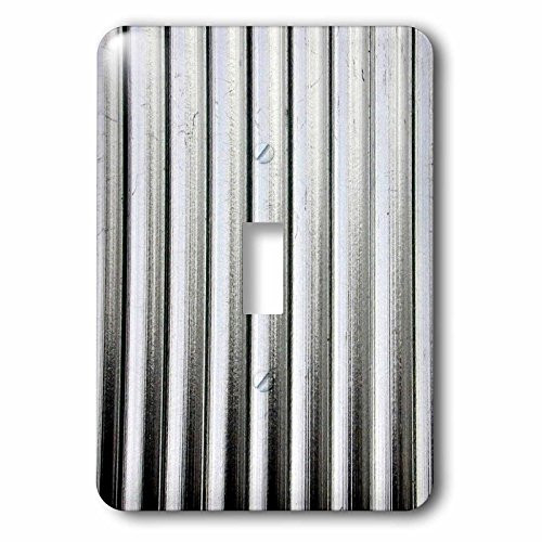 3dRose lsp_223451_1 Image of Silver Corrugated Metal Single Toggle Switch