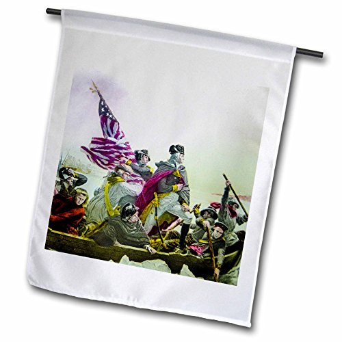 3dRose fl_246447_1" Vintage General George Washington CROS Garden Flag, 12" x 18"