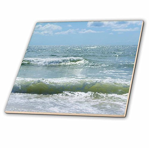 3dRose ct_16777_3 Beach Waves II-Ceramic Tile, 8-Inch