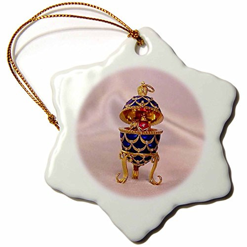 3dRose LLC orn_3148_1 Picturing Pinecone Faberge Egg Snowflake Porcelain Hanging Ornament, 3-Inch 3dRose LLC orn_3148_1 Picturing Pinecone Faberge Egg Snowflake Porcelain Hanging Ornament, 3-Inch