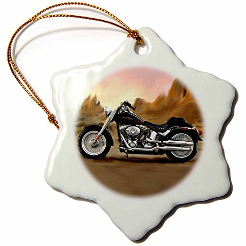 3dRose LLC ORN_4841_1 Ornament Picturing Harley-Davidson Motorcycle 3dRose LLC ORN_4841_1 Ornament Picturing Harley-Davidson Motorcycle
