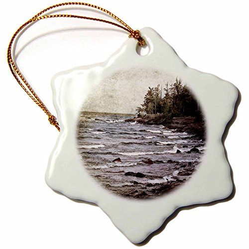 3dRose orn_44017_1 Lake Superior Waves Photograph of Lake Superior Taken in Marquette, Michigan Snowflake Porcelain Ornament, 3-Inch 3dRose orn_44017_1 Lake Superior Waves Photograph of Lake Superior Taken in Marquette, Michigan Snowflake Porcelain Ornament, 3-Inch