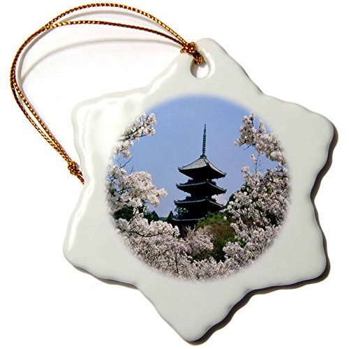 3dRose ORN_53246_1 Cherry Blossoms in Japan Snowflake Porcelain Ornament, 3-Inch 3dRose ORN_53246_1 Cherry Blossoms in Japan Snowflake Porcelain Ornament, 3-Inch