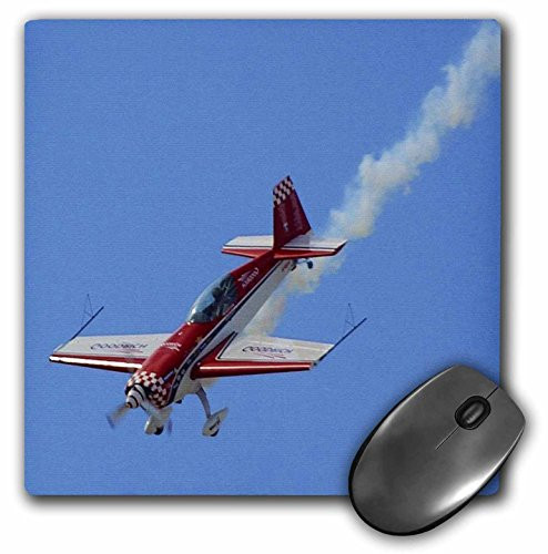 3dRose LLC 8 x 8 x 0.25 Inches Mouse Pad, Stunt Plane in Air (mp_46547_1)